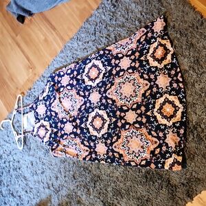 Spaghetti strap, racerback print summer dress from French Grey